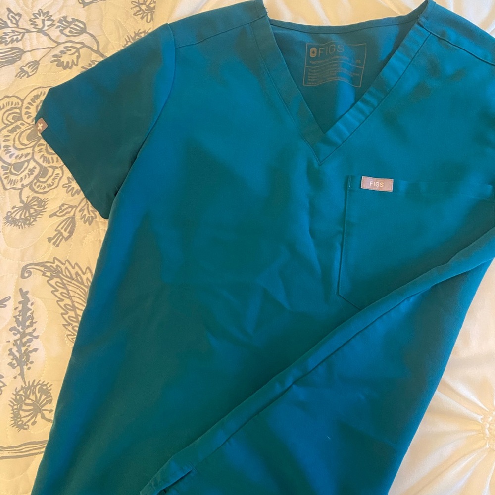 Figs Teal Scrub Set